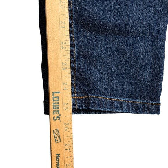 Liz Claiborne Jeans Classic Womens 12P Short Straight Leg Embroidery Medium Wash - Picture 14 of 16